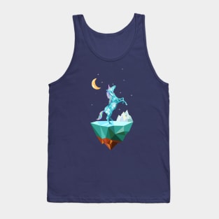 unicorn howling Tank Top